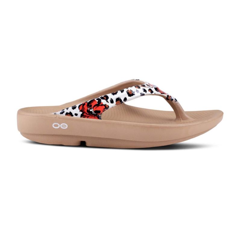 Oofos Women's OOlala Limited Sandal - Leopard Flora B1h9SqDL