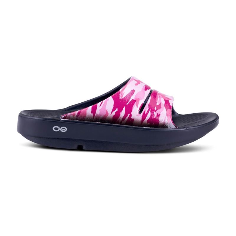 Oofos Women's OOahh Luxe Slide Sandal - Project Pink Camo WjtxUHFC