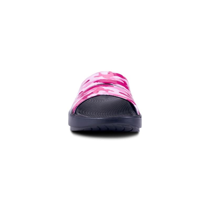 Oofos Women's OOahh Luxe Slide Sandal - Project Pink Camo WjtxUHFC