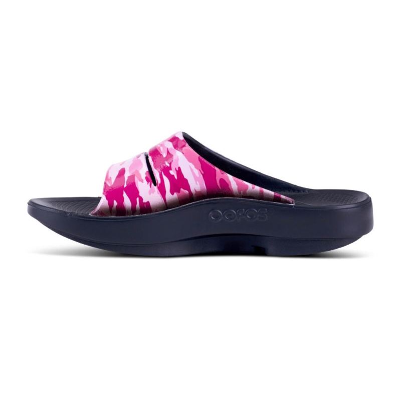 Oofos Women's OOahh Luxe Slide Sandal - Project Pink Camo WjtxUHFC