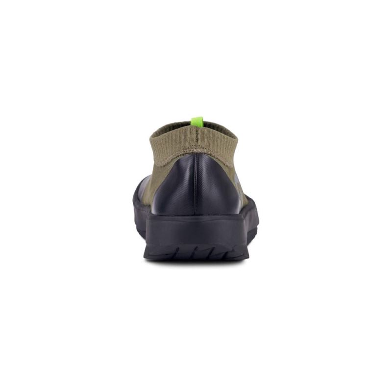 Oofos Men's OOmg eeZee Mid Shoe - Black & Green e9X2RlGa