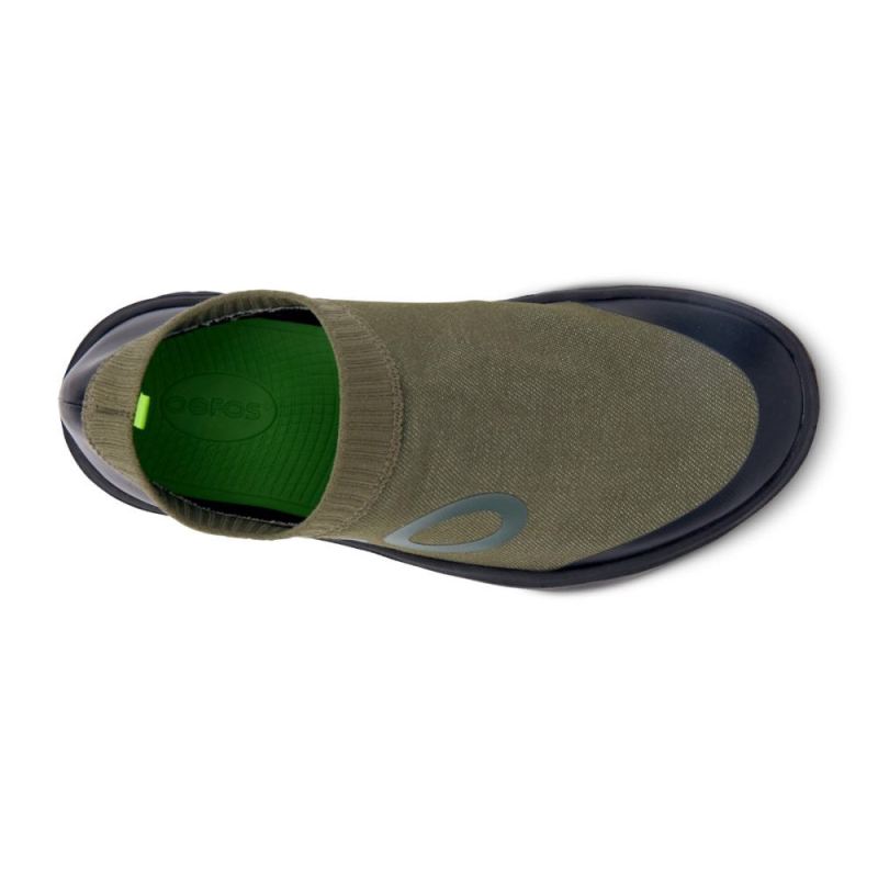 Oofos Men's OOmg eeZee Mid Shoe - Black & Green e9X2RlGa