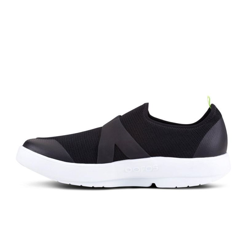 Oofos Men's OOmg Low Shoe - White & Black