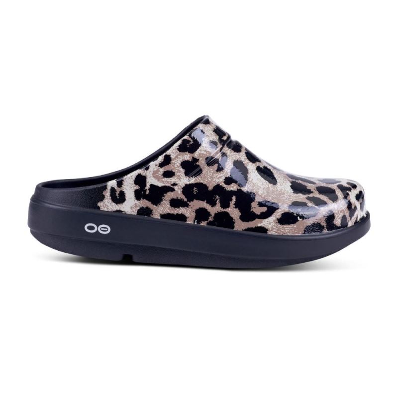 Oofos Women's OOcloog Limited Edition Clog - Cheetah 6LNgXV9o