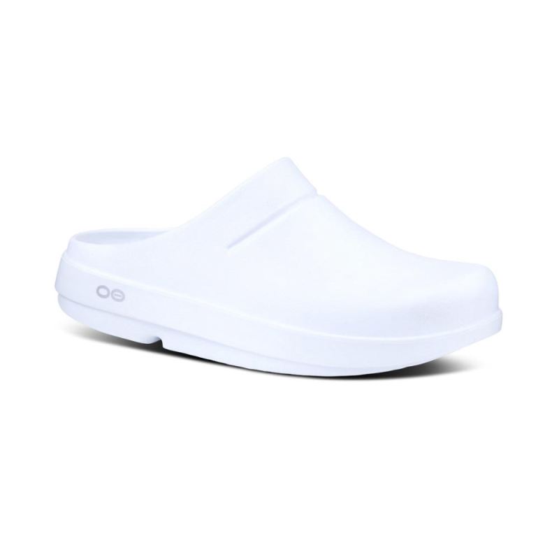 Oofos Men's OOcloog Clog - White