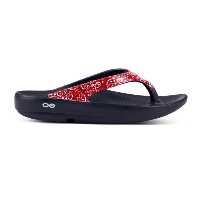 Oofos Women's OOlala Limited Sandal - Red Bandana C22vURlC