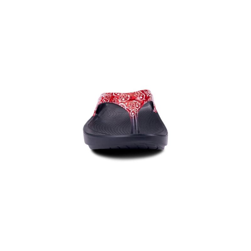 Oofos Women's OOlala Limited Sandal - Red Bandana C22vURlC