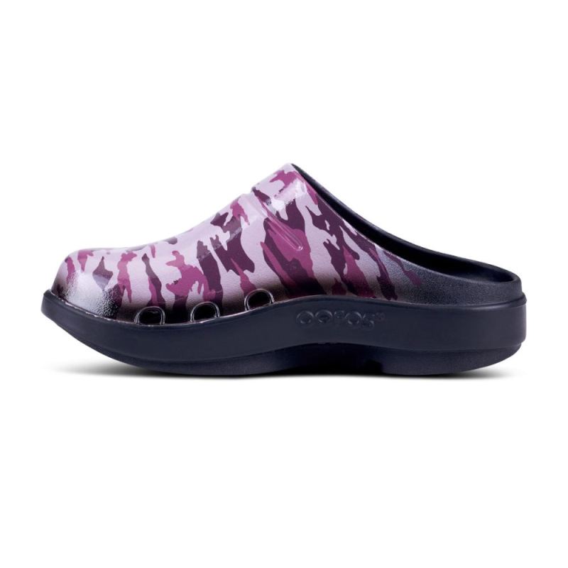 Oofos Women's OOcloog Limited Edition Clog - Purple Camo QADvobO6