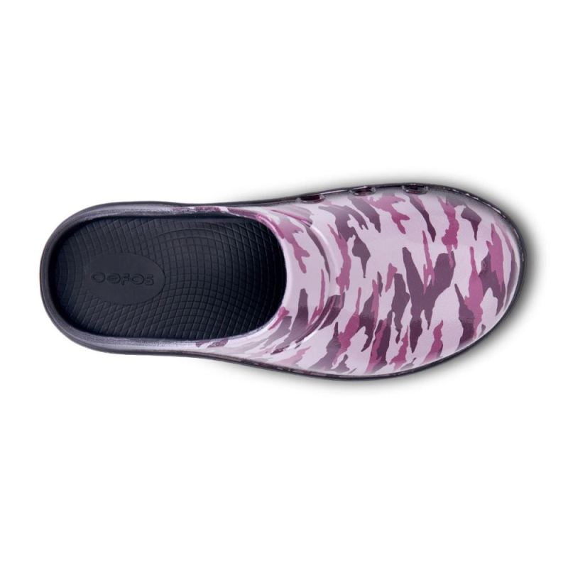 Oofos Women's OOcloog Limited Edition Clog - Purple Camo QADvobO6