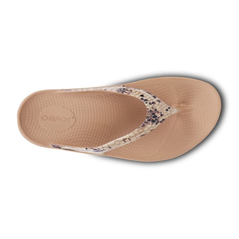Oofos Women's OOlala Limited Sandal - Desert Snake LSOtvW7v