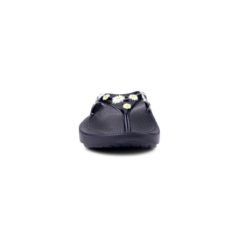 Oofos Women's OOlala Limited Sandal - Black Daisy hdvu8jJx