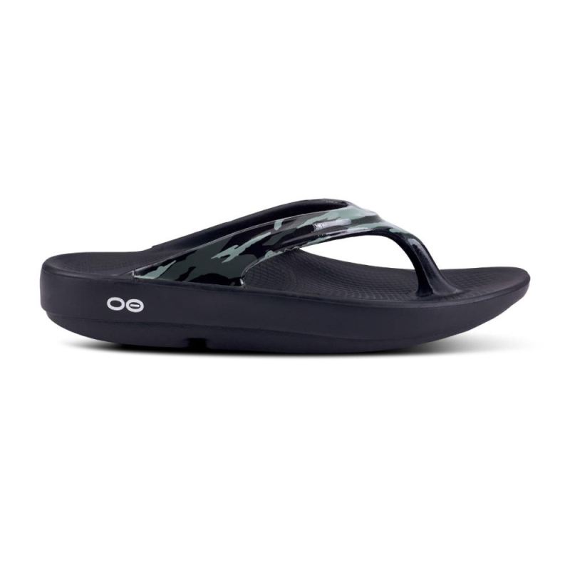 Oofos Women's OOlala Limited Sandal - Green Camo gdy0Na83