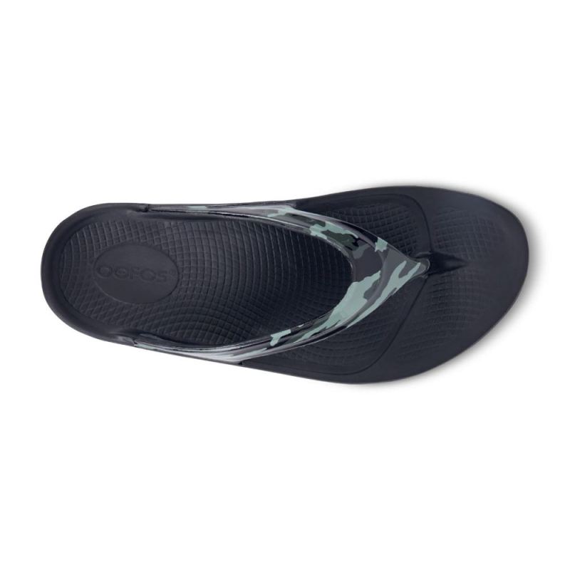 Oofos Women's OOlala Limited Sandal - Green Camo gdy0Na83