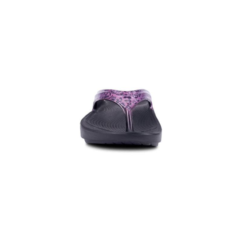 Oofos Women's OOlala Limited Sandal - Violet Leopard qs7ZwIf1