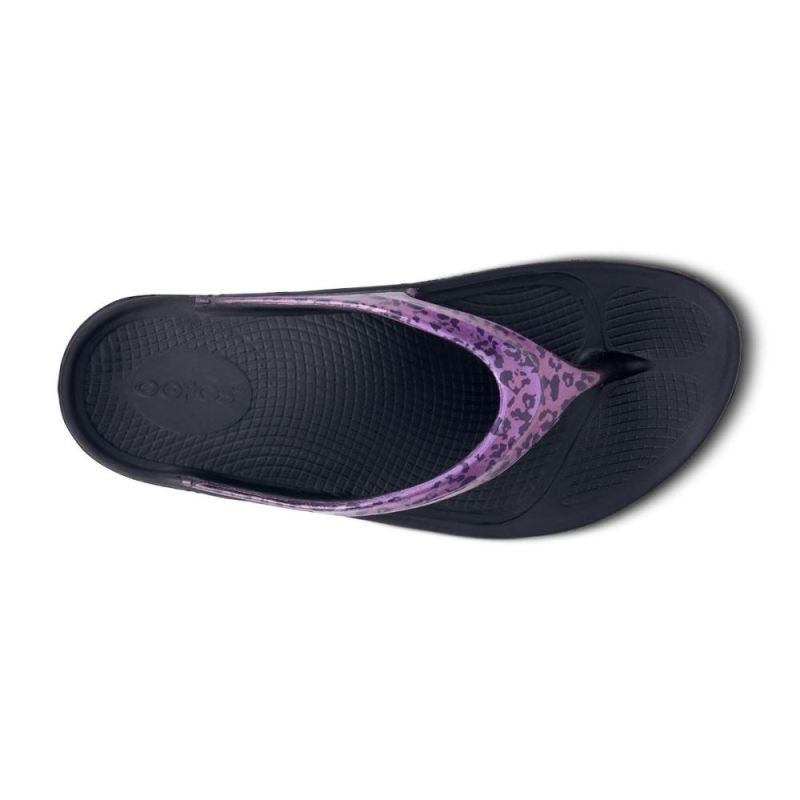 Oofos Women's OOlala Limited Sandal - Violet Leopard qs7ZwIf1