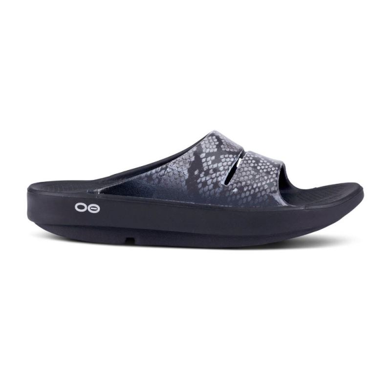 Oofos Women's OOahh Luxe Slide Sandal - Snake MQrBctfr