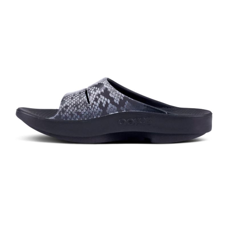 Oofos Women's OOahh Luxe Slide Sandal - Snake MQrBctfr