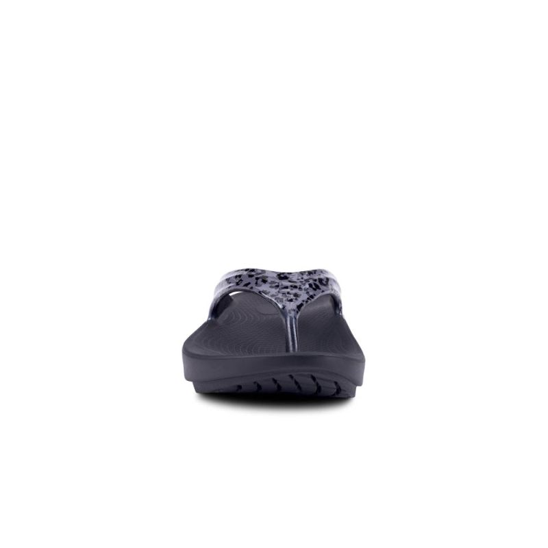 Oofos Women's OOlala Limited Sandal - Gray Leopard XTaLZi7Q
