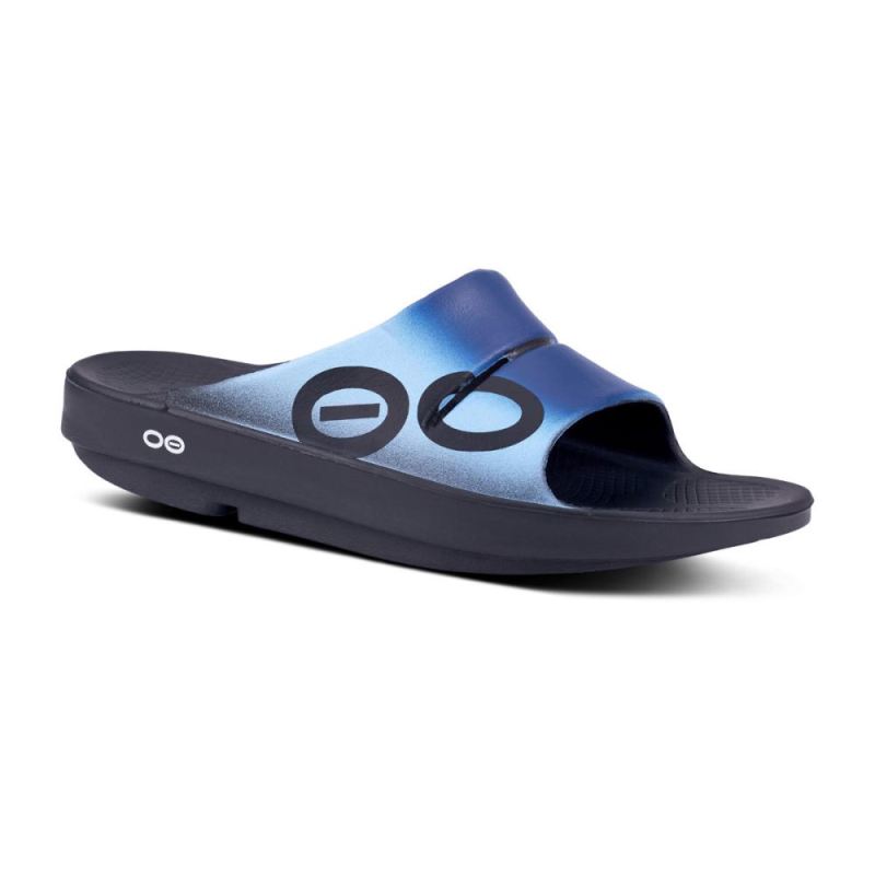 Oofos Men's OOahh Sport Slide Sandal - Azul