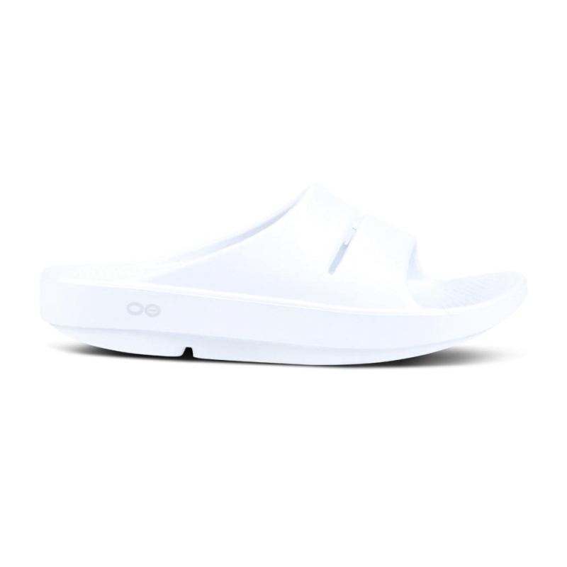 Oofos Women's OOahh Luxe Slide Sandal - White phaNDoHv