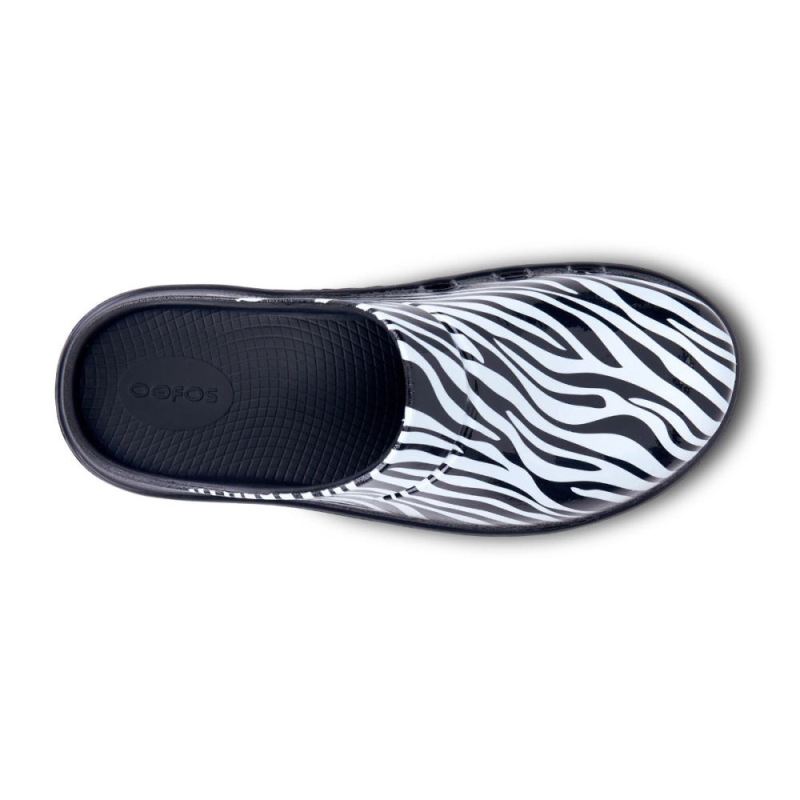Oofos Women's OOcloog Limited Edition Clog - Zebra 9qXvmCNt