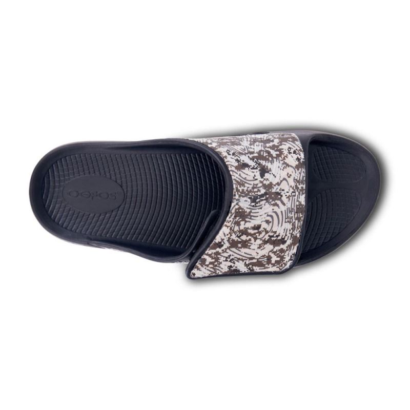 Oofos Men's OOahh Sport Flex Sandal- Desert Camo OPASTueu