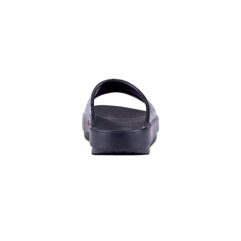 Oofos Women's OOahh Luxe Slide Sandal - Black Gator OQcZlun8