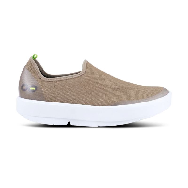 Oofos Women's OOmg eeZee Low Shoe - White Taupe 8hyKUNkA