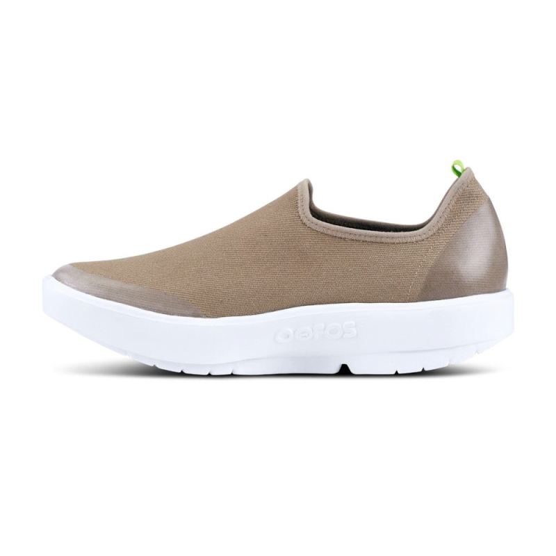 Oofos Women's OOmg eeZee Low Shoe - White Taupe 8hyKUNkA