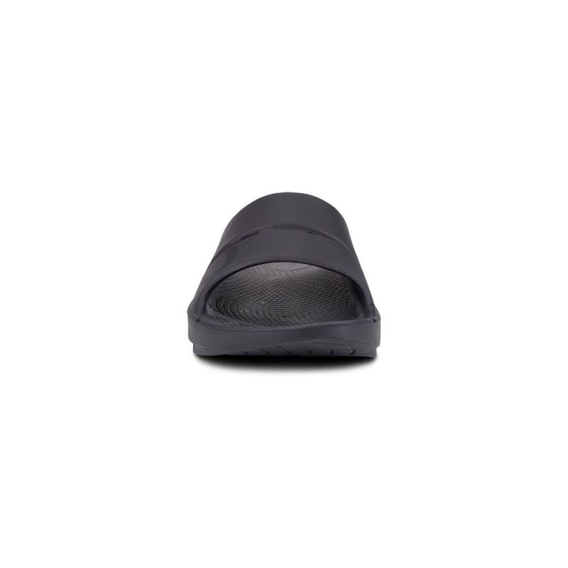 Oofos Women's OOahh Sport Slide Sandal - Black Matte 4Yok6RBs