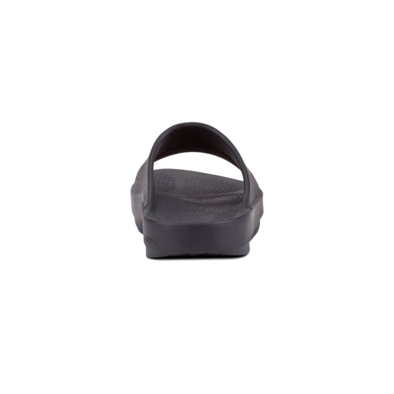 Oofos Women's OOahh Sport Slide Sandal - Black Matte 4Yok6RBs