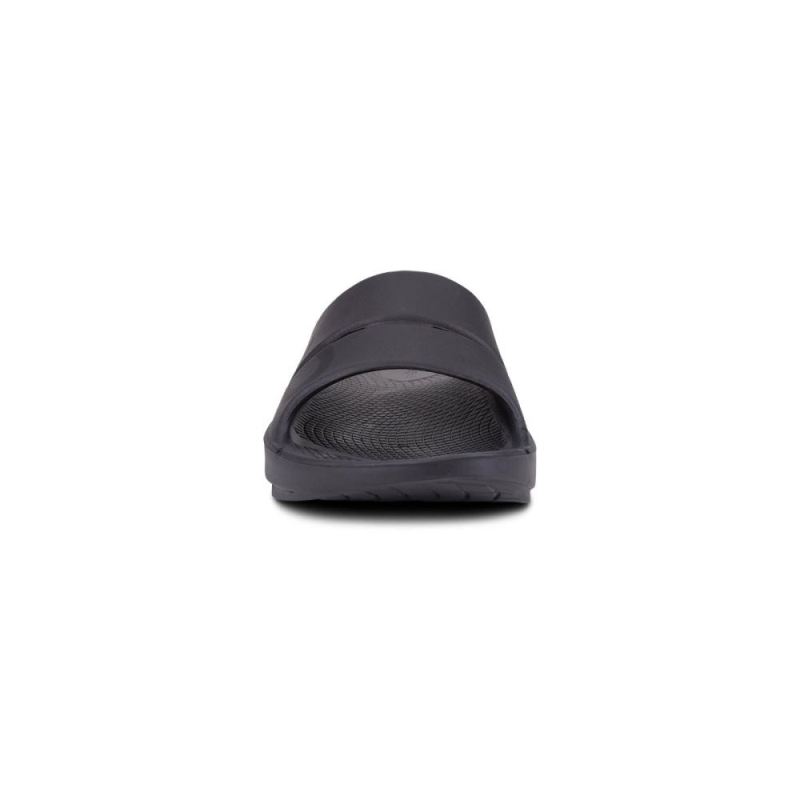 Oofos Men's OOahh Sport Slide Sandal - Black Matte MCnzEZR3