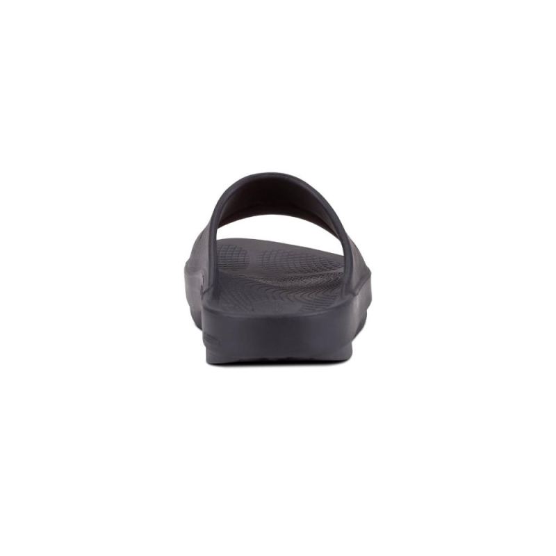 Oofos Men's OOahh Sport Slide Sandal - Black Matte MCnzEZR3