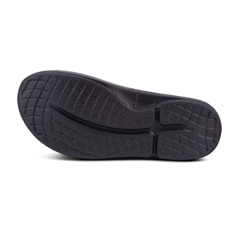 Oofos Men's OOahh Sport Slide Sandal - Black Matte MCnzEZR3