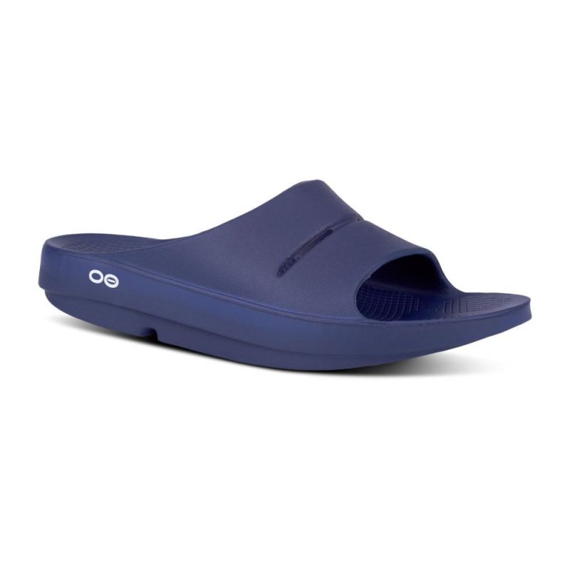 Oofos Men's OOahh Slide Sandal - Navy