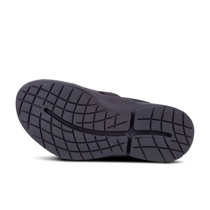 Oofos Men's OOmg Fibre Low Shoe - Black Gray U6BS2ChN