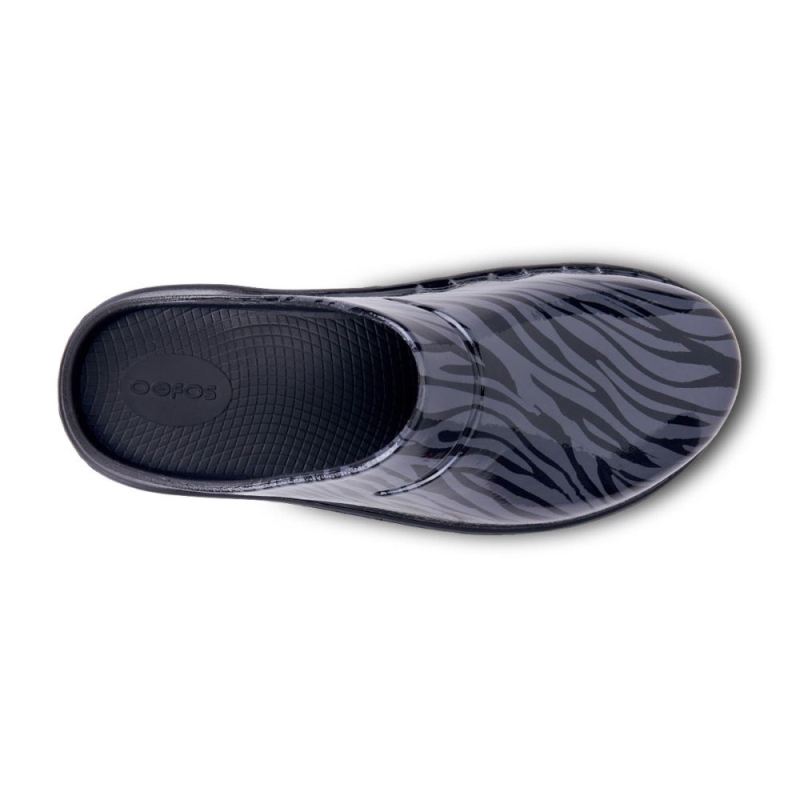 Oofos Women's OOcloog Limited Edition Clog - Gray Zebra vLWanOFu