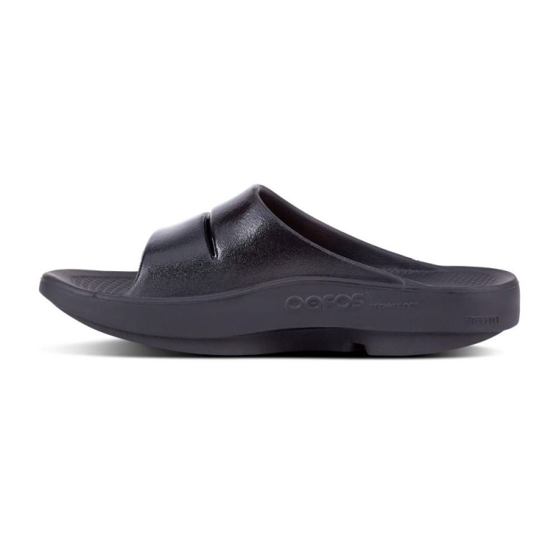 Oofos Women's OOahh Luxe Slide Sandal - Black vjIRh8YN