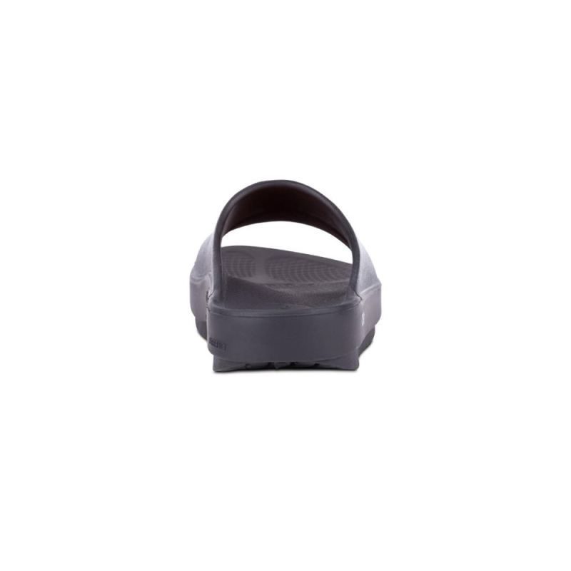Oofos Women's OOahh Luxe Slide Sandal - Black vjIRh8YN