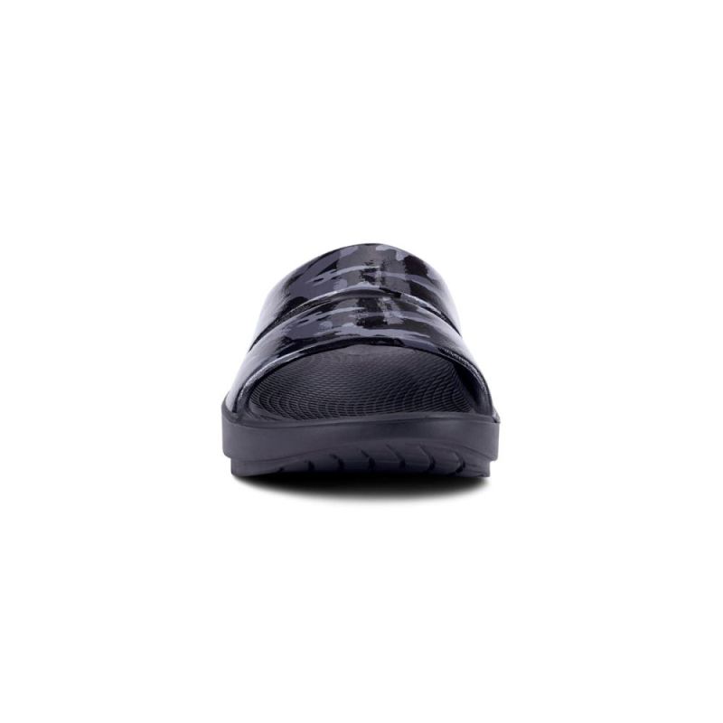 Oofos Women's OOahh Luxe Slide Sandal - Black Camo xZ99v3Qp