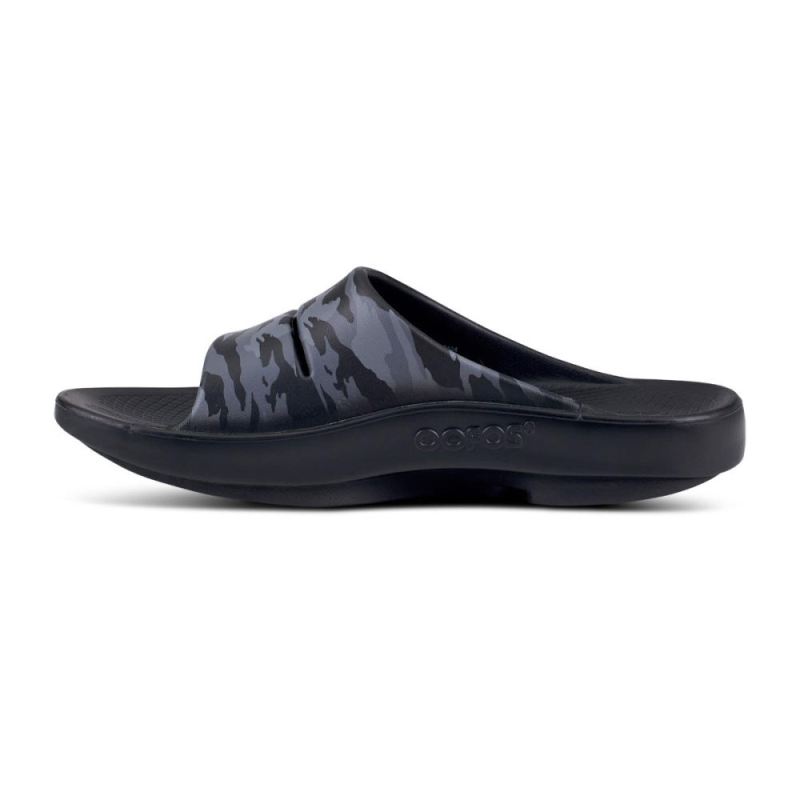 Oofos Women's OOahh Sport Slide Sandal - Black Camo awQETRnb