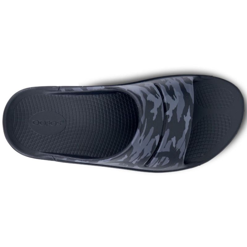 Oofos Women's OOahh Sport Slide Sandal - Black Camo awQETRnb