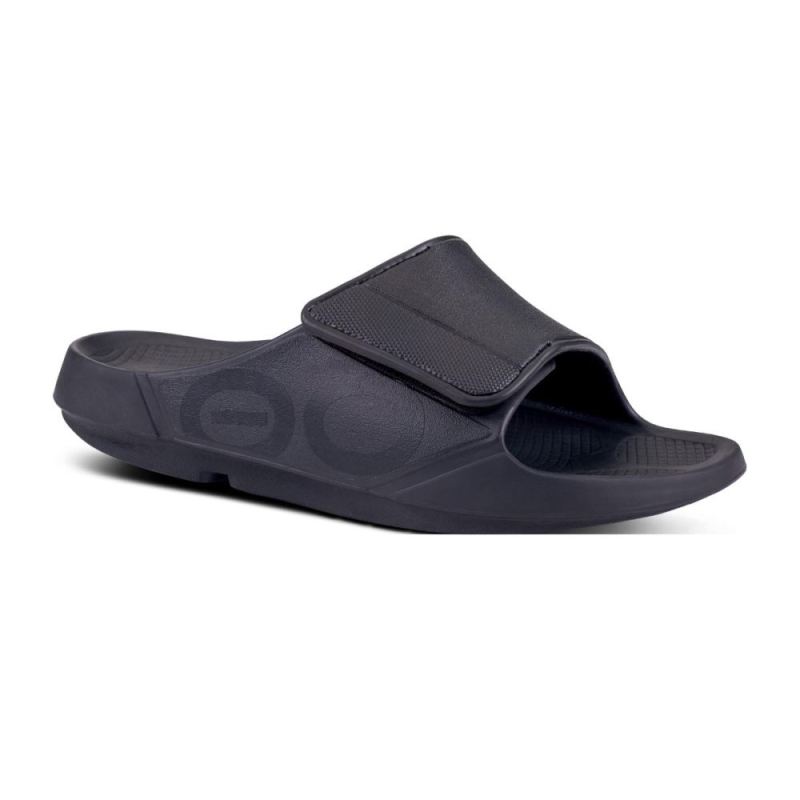 Oofos Men's OOahh Sport Flex Sandal - Matte Black