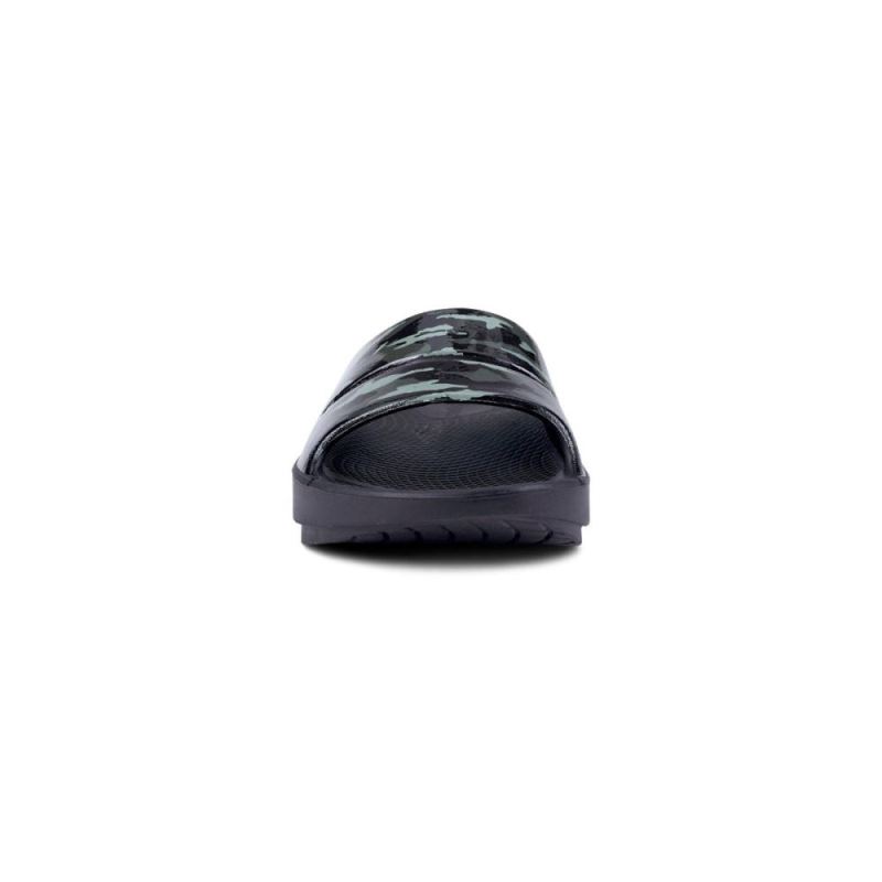 Oofos Women's OOahh Luxe Slide Sandal - Green Camo 2afdgbX0