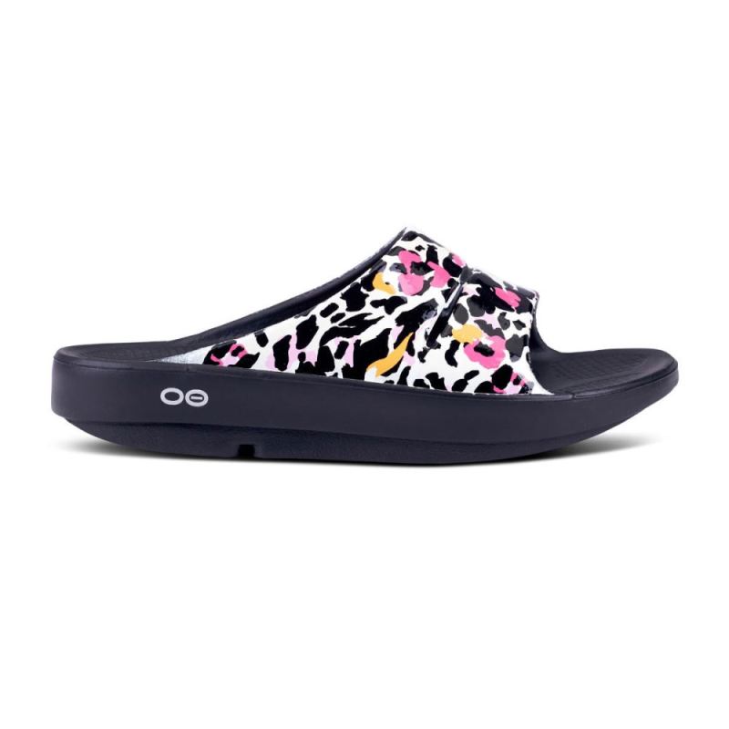 Oofos Women's OOahh Luxe Slide Sandal - Tiger Lily o1juAf3G