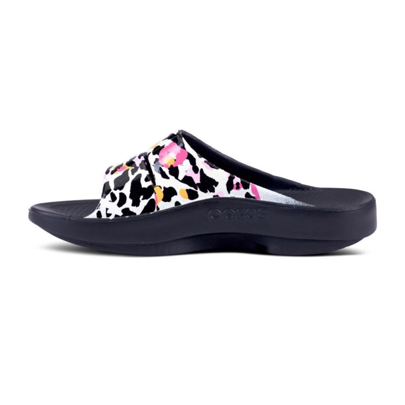 Oofos Women's OOahh Luxe Slide Sandal - Tiger Lily o1juAf3G