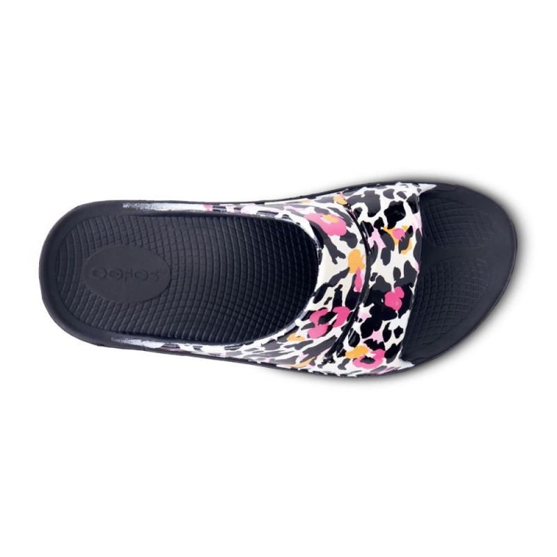 Oofos Women's OOahh Luxe Slide Sandal - Tiger Lily o1juAf3G