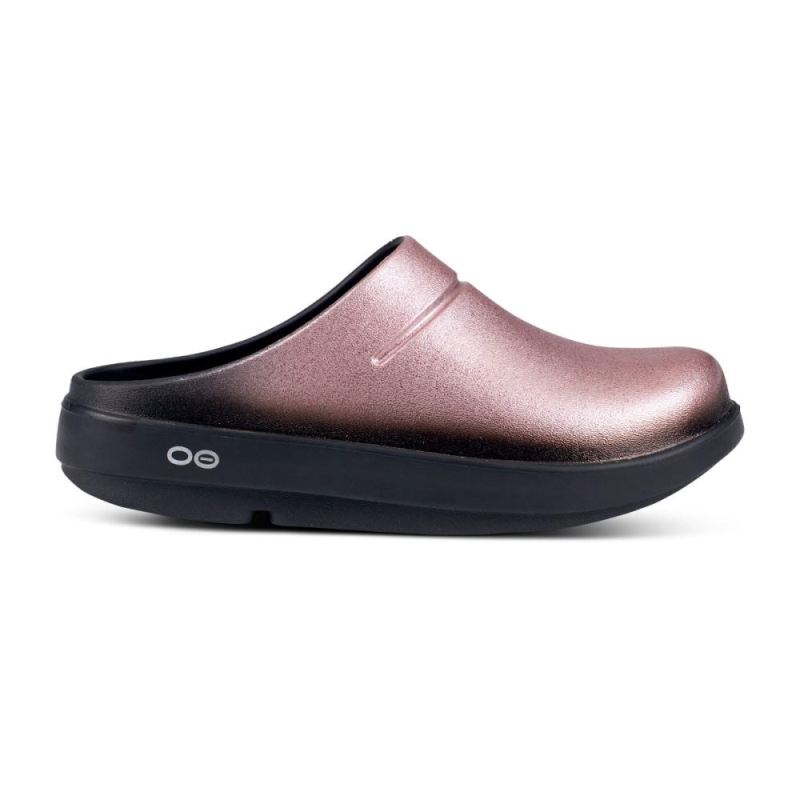 Oofos Women's OOcloog Luxe Clog - Rose Sparkle 8oHzYshD