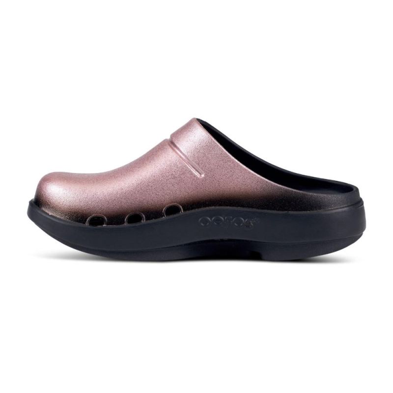 Oofos Women's OOcloog Luxe Clog - Rose Sparkle 8oHzYshD