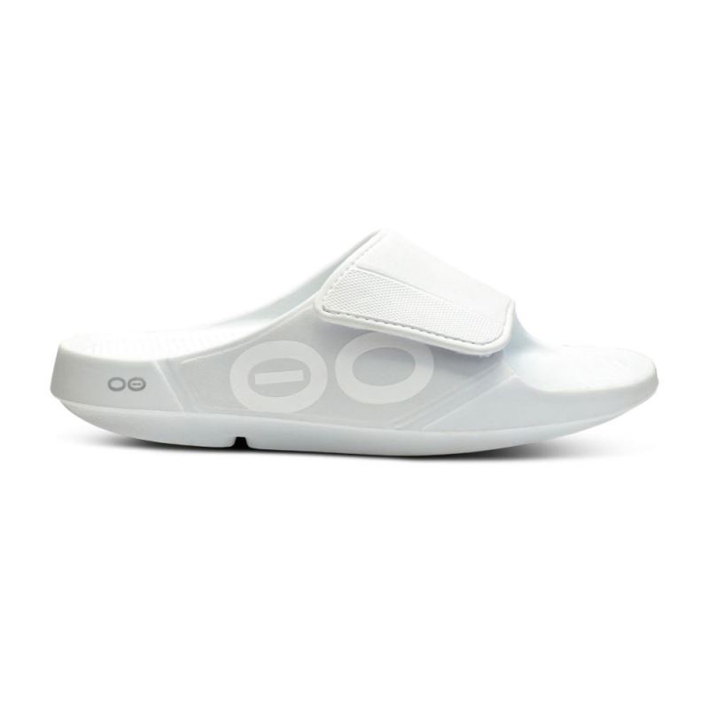 Oofos Women's OOahh Sport Flex Sandal - White Nb50SsUM